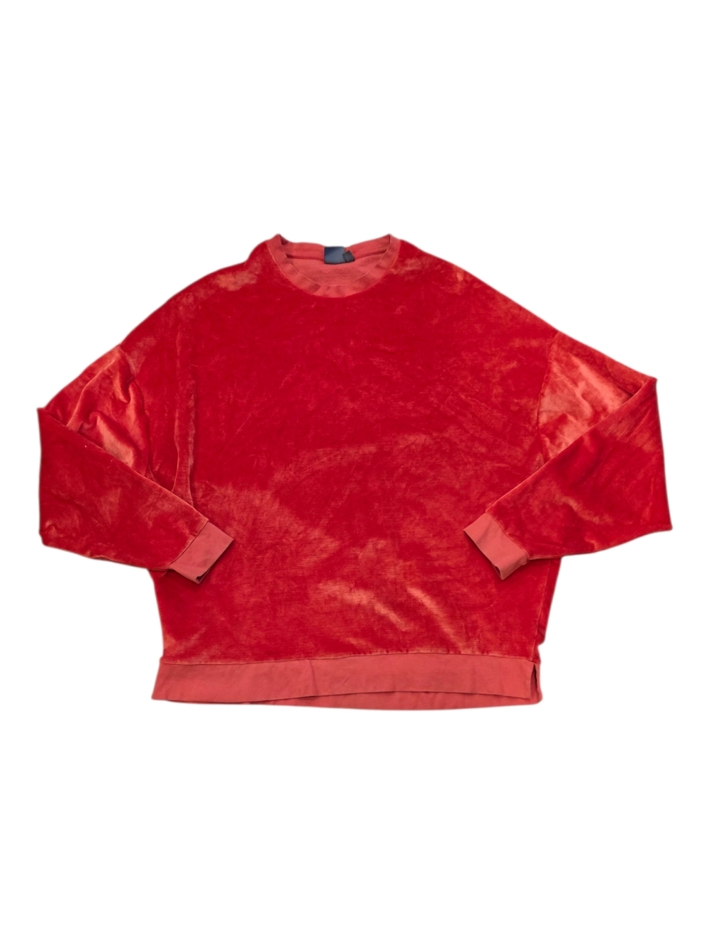 ASOS Men’s Orange Reclaimed Vintage Inspired Velvet Crewneck Relaxed Sweater M